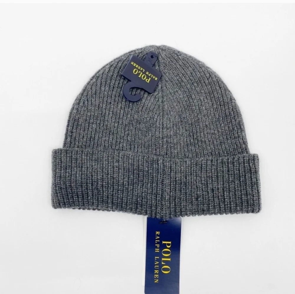 Polo Ralph Lauren Collectable Grey French Bulldog Dog Wool Beanie Hat NWOT